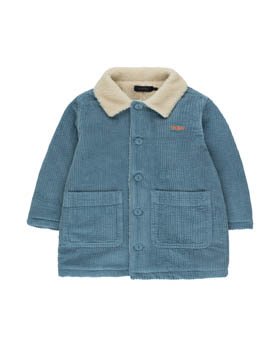 [TINY COTTONS] &quot;TINY&quot; SOLID OVER-SHIRT (SEA BLUE)