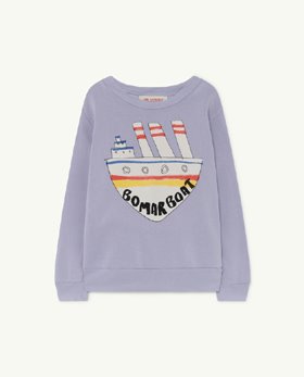 [TAO] F21006_128_EW /Soft Purple Boat Bear Kids+ Sweatshirt [3Y]
