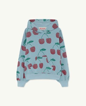 [TAO] F21039_237_EJ/ Soft Blue Cherries Beaver Kids Sweatshirt [3Y, 6Y, 8Y, 10Y]