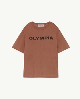 [TAO] F21002_093_FA /Brown Olympia Rooster Oversize Kids T-Shirt [8Y]