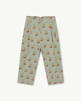 [TAO] F21121_148_EI /Soft Green Birds Emu Kids Trousers [4Y, 6Y, 8Y, 10Y]