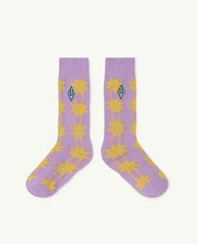 [TAO] F21157_120_CE  /Purple Logo Hen Kids Socks [27-30, 35-38]