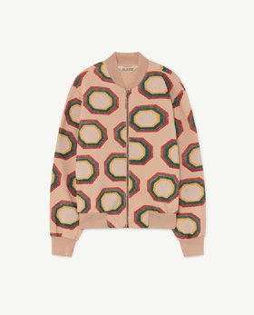 [TAO] F21009_011_EO /Soft Pink Octagon Zebra Kids Sweatshirt [3Y, 6Y, 8Y, 10Y]