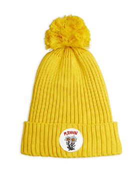 [MINIRODINI] Edelweiss pompom hat/Yellow [4/6Y, 10/12Y]