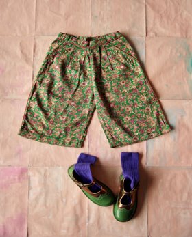 [BONJOUR] Large Pants /Small pink flowers print [10Y]