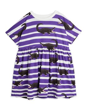 [MINIRODINI] Crocodiles aop ss dress /Purple [80/86, 92/98, 104/110, 116/122, 128/134]