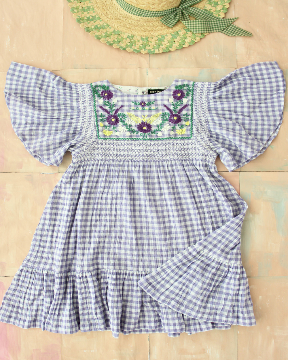 [BONJOUR]New Rosalie Dress with new sleeves /pupple[3Y]