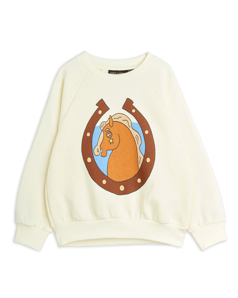 [MINIRODINI]Horses sp sweatshirt /Offwhite