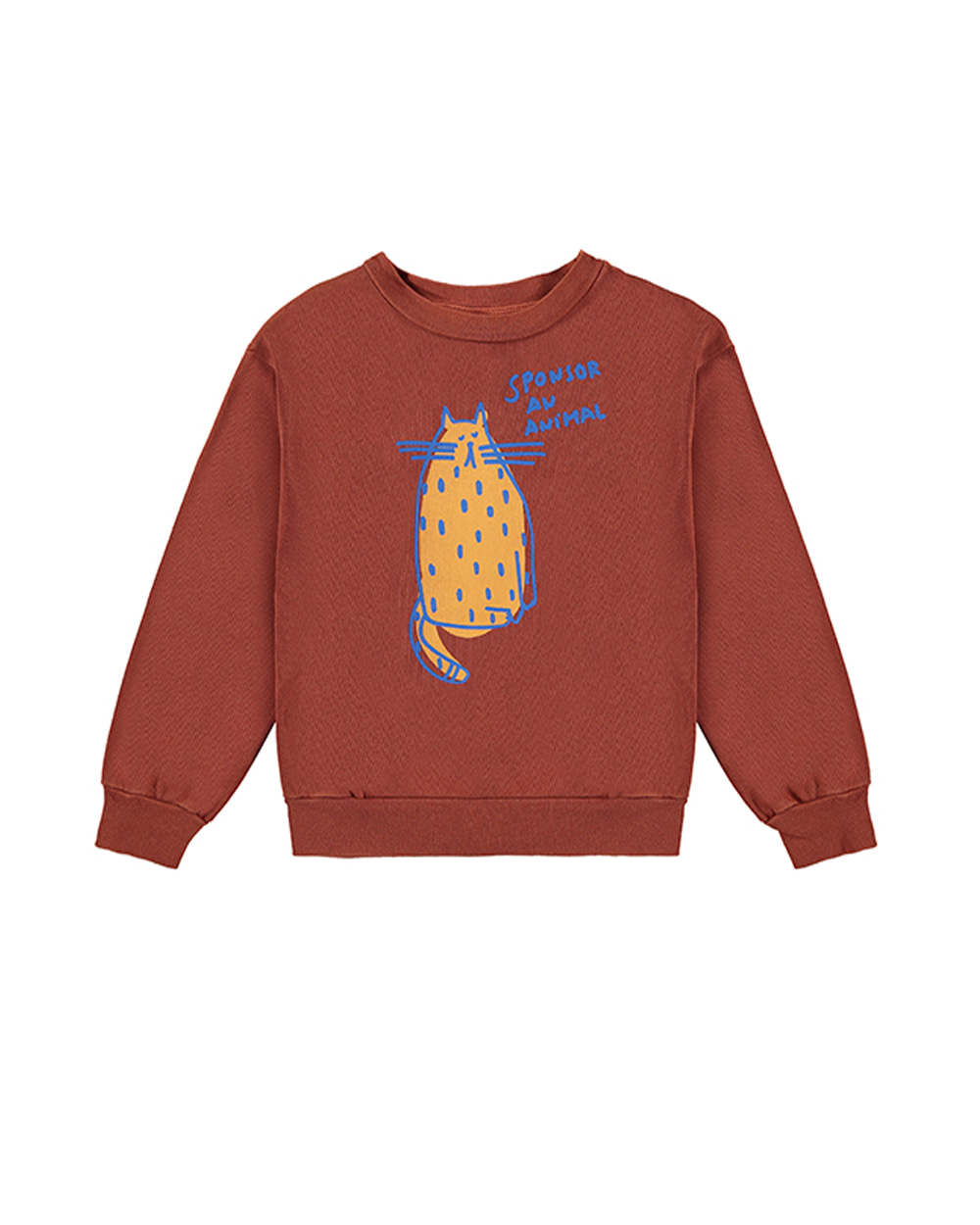 [BONMOT]Sweatshirt sponsor an animal /Terracotta [4-5Y,10-11Y]