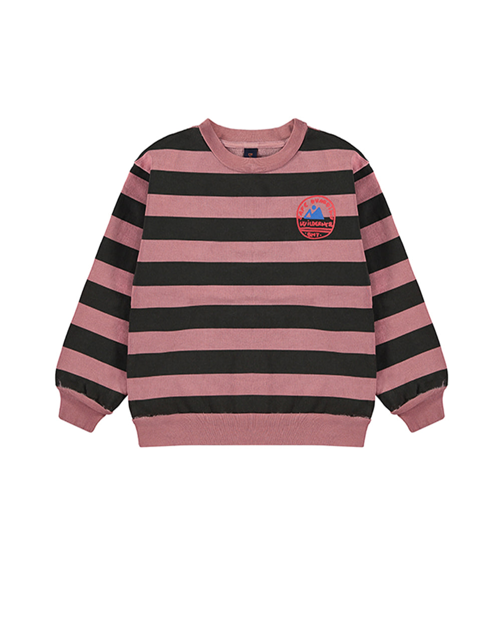 [BONOT]Sweatshirt wide stripes  /Rust [4-5Y,6-7Y,10-11Y]