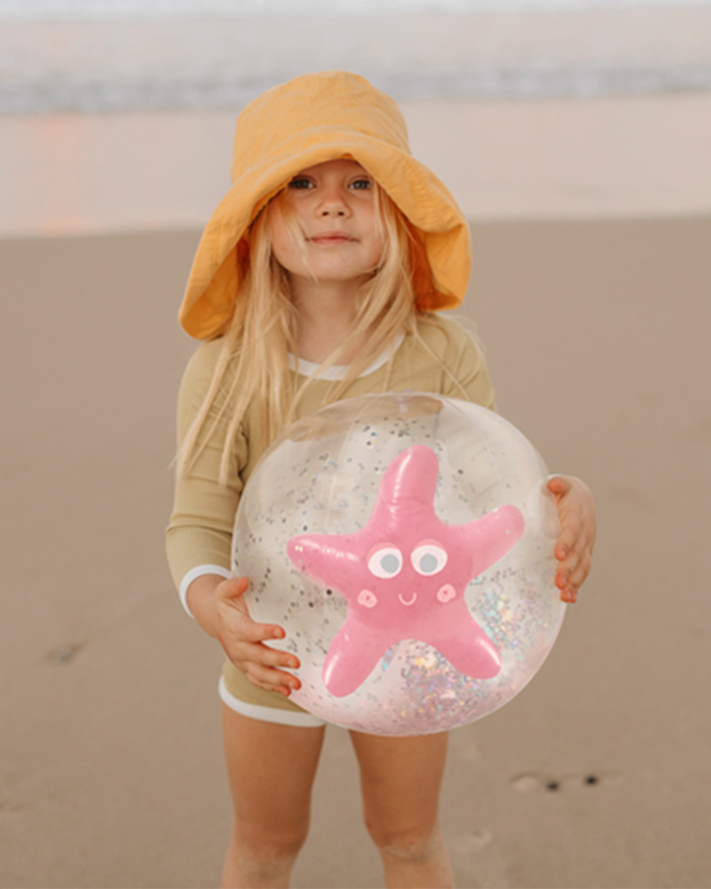 [ SUNNY LIFE ] 3D Inflatable Beach Ball ocean Treasure Rose