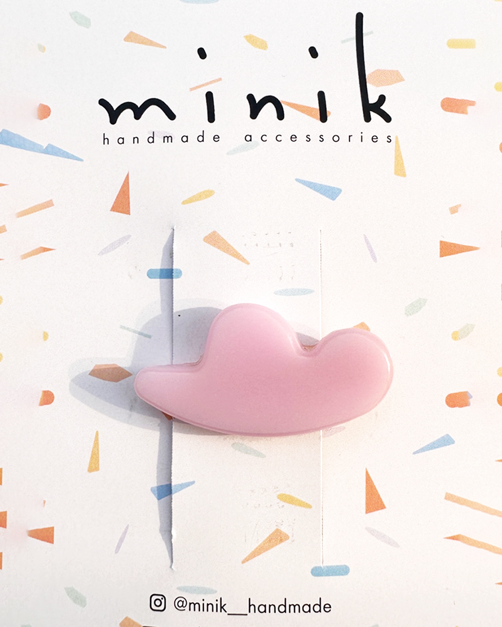 [MINIK] hair pin - cloud / soft pink