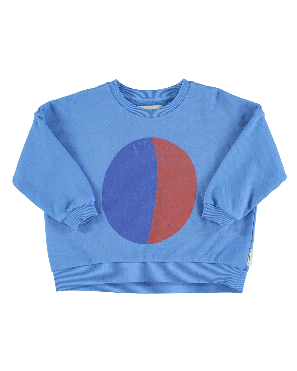 [ PIUPIUCHICK ] Sweatshirt | Blue w/ multicolor circle print [6Y, 8Y]