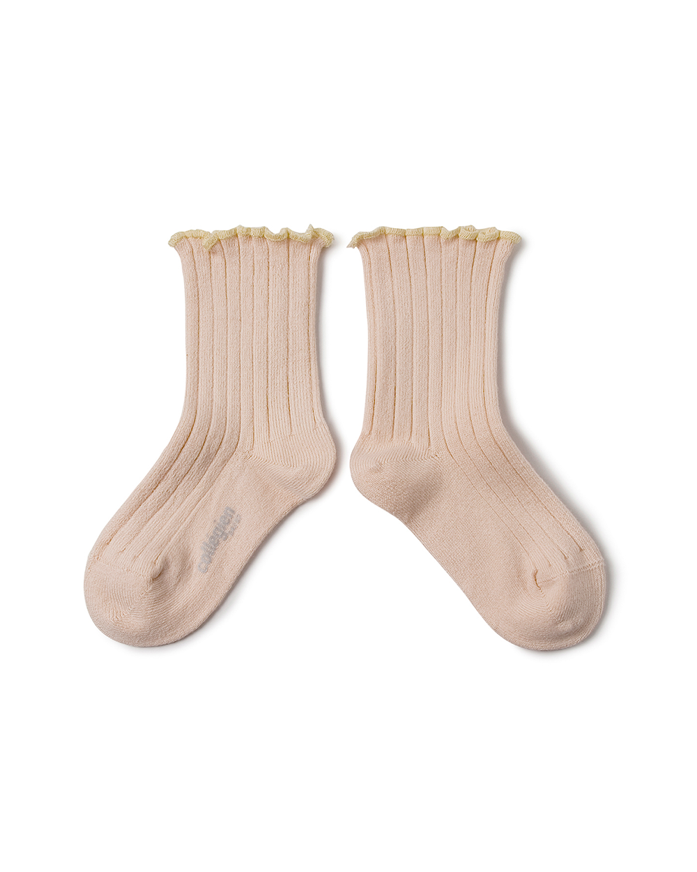 [Collégien] Delphine - Lettuce Trim Ribbed Socks - Sorbet [21-23, 32-35]