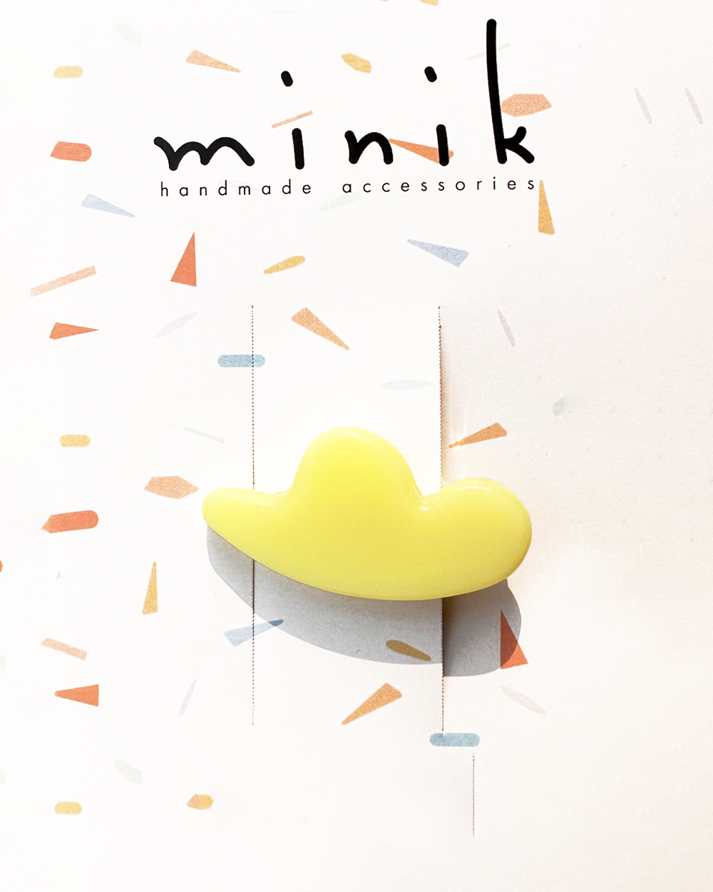 [MINIK] hair pin - cloud / yellow