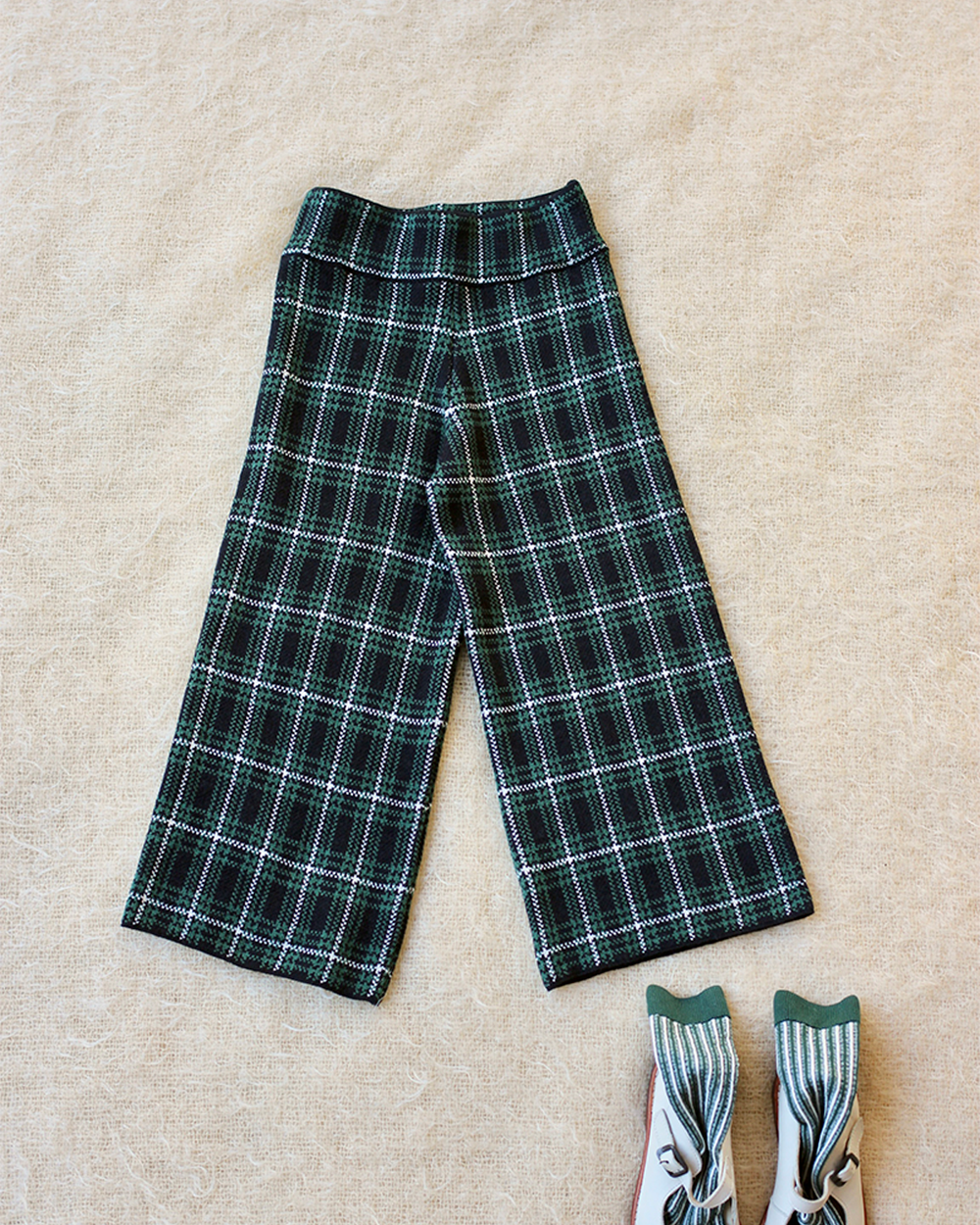 [ BONJOUR ] Green checks pants