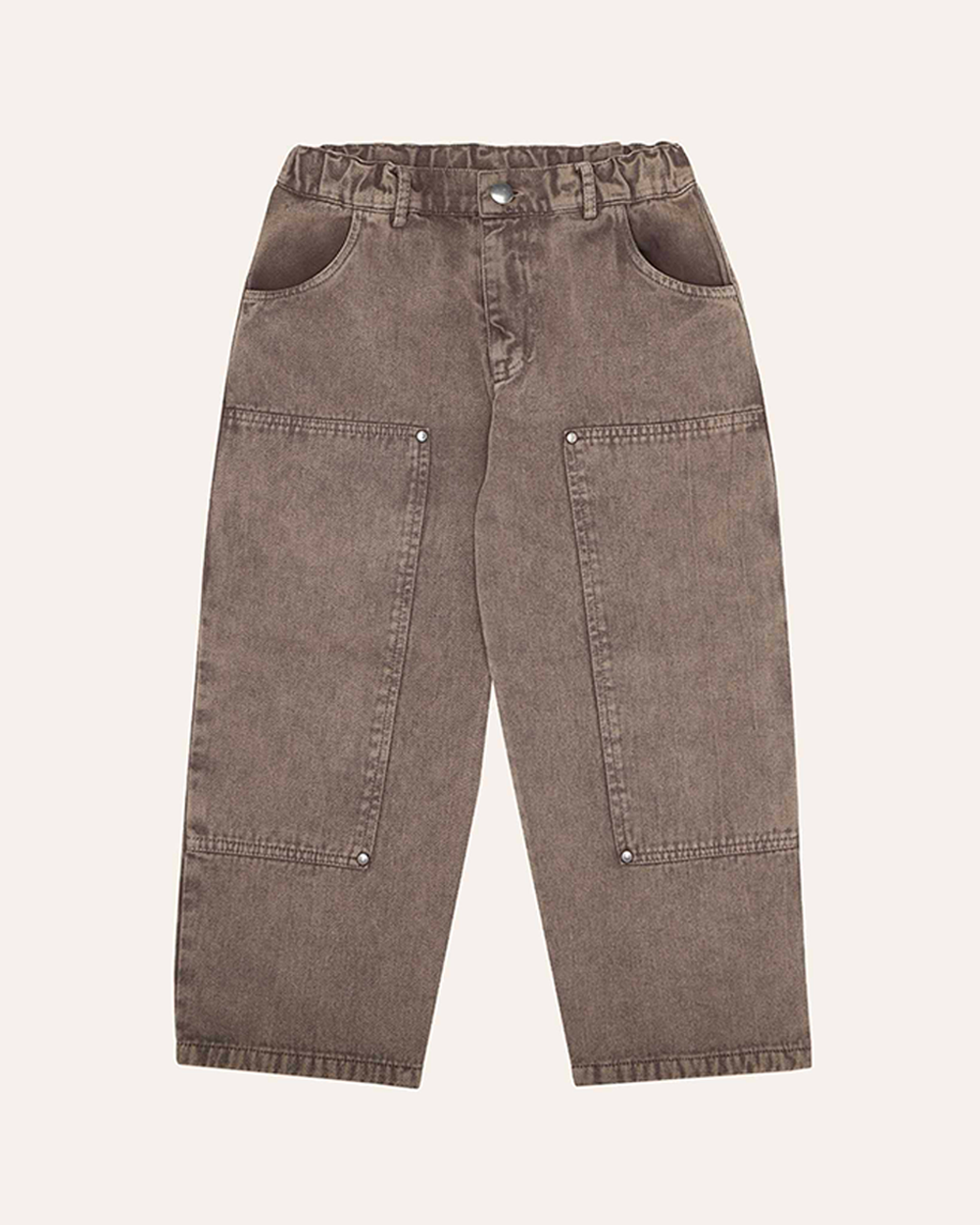 [ THE CAMPAMENTO ]  Brown washed kids trousers [ 7-8Y, 9-10Y ]
