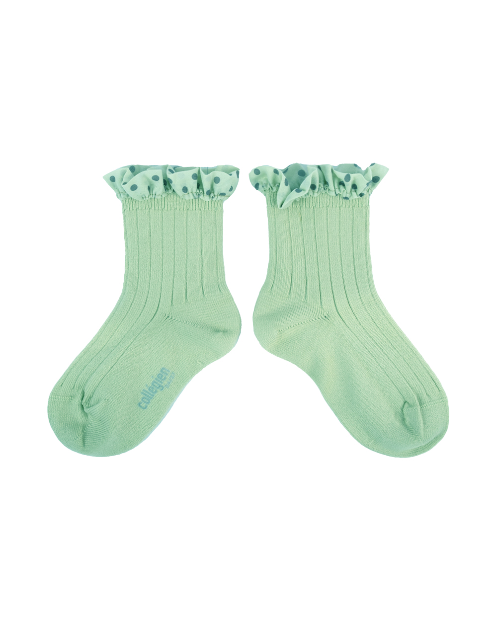[Collégien] Emilie - Polka Dots Ruffle Ankle Socks